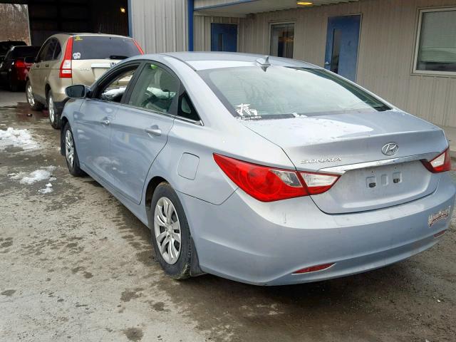 5NPEB4ACXCH359895 - 2012 HYUNDAI SONATA GLS BLUE photo 3