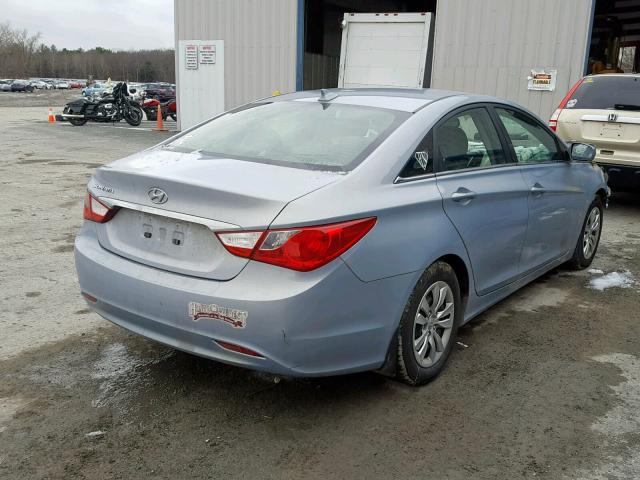 5NPEB4ACXCH359895 - 2012 HYUNDAI SONATA GLS BLUE photo 4