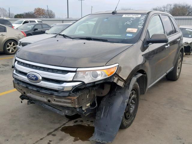 2FMDK3JC3BBB04159 - 2011 FORD EDGE SEL BLACK photo 2