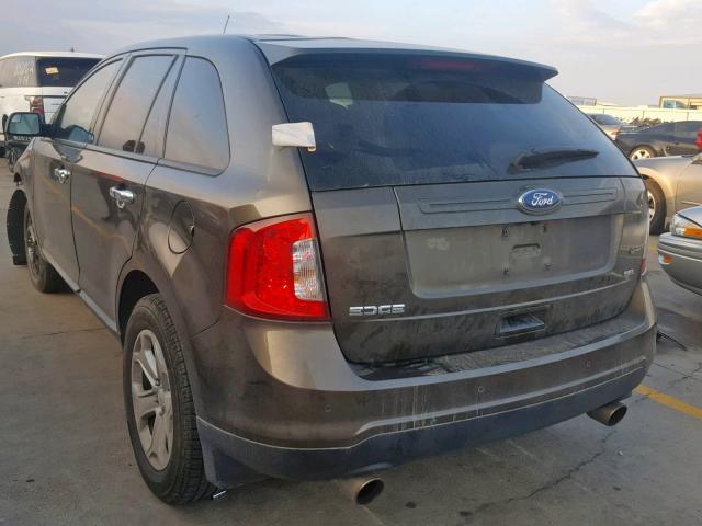 2FMDK3JC3BBB04159 - 2011 FORD EDGE SEL BLACK photo 3