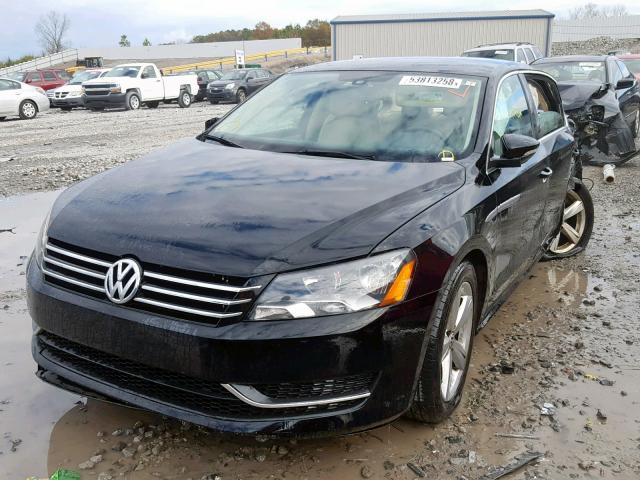 1VWBH7A33CC070076 - 2012 VOLKSWAGEN PASSAT SE BLACK photo 2