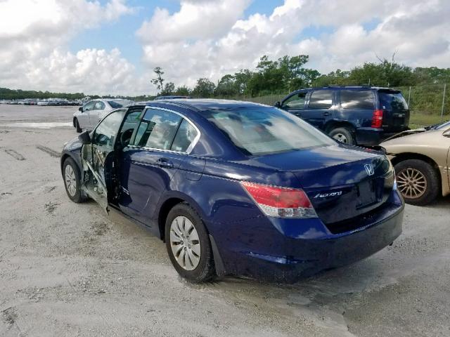 1HGCP26348A164008 - 2008 HONDA ACCORD LX BLUE photo 3