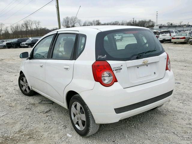KL1TD6DE2BB137921 - 2011 CHEVROLET AVEO LS WHITE photo 3