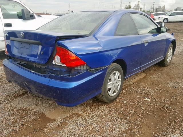 1HGEM22104L050429 - 2004 HONDA CIVIC DX V BLUE photo 4