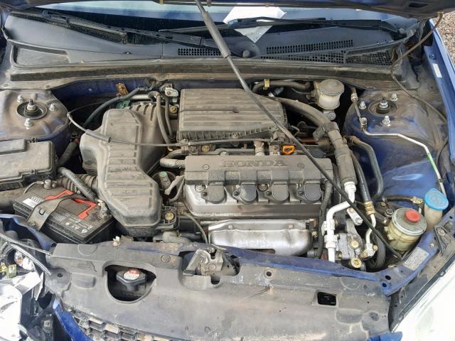 1HGEM22104L050429 - 2004 HONDA CIVIC DX V BLUE photo 7