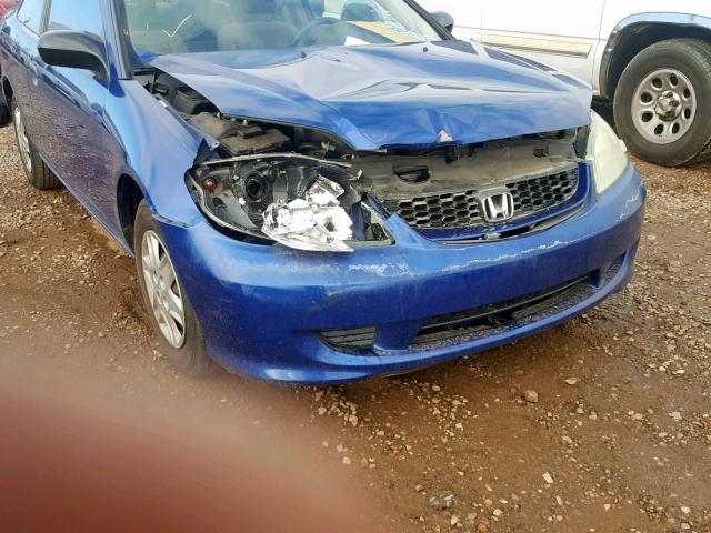 1HGEM22104L050429 - 2004 HONDA CIVIC DX V BLUE photo 9