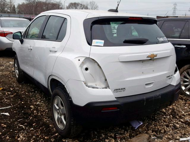 KL7CJPSB7FB078755 - 2015 CHEVROLET TRAX 1LS WHITE photo 3