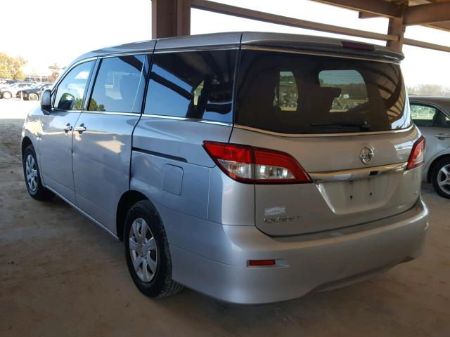 JN8AE2KP7B9006747 - 2011 NISSAN QUEST S SILVER photo 3