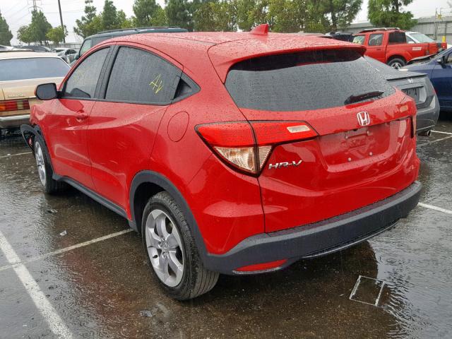 3CZRU5H37JM715373 - 2018 HONDA HR-V LX RED photo 3