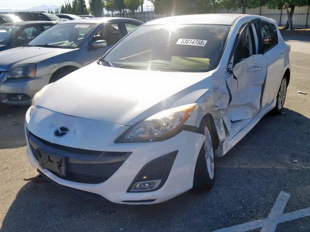 JM1BL1H63A1334940 - 2010 MAZDA 3 S WHITE photo 2