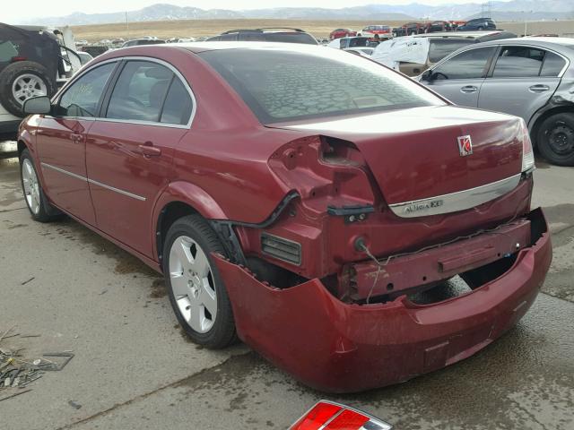 1G8ZS57N87F295799 - 2007 SATURN AURA XE RED photo 3