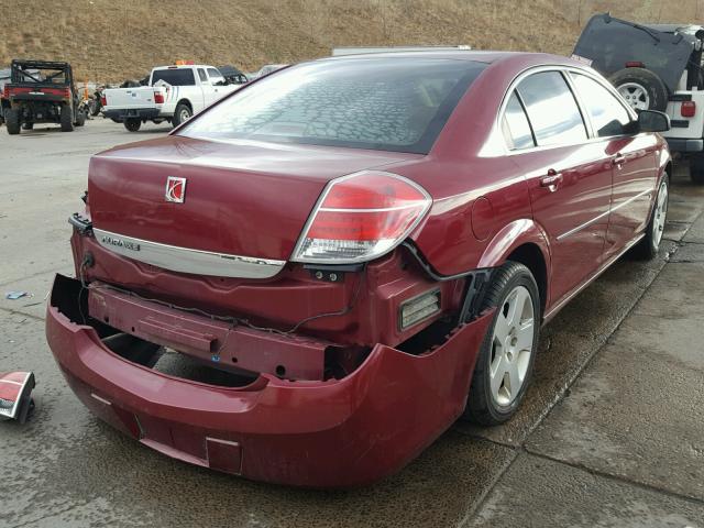 1G8ZS57N87F295799 - 2007 SATURN AURA XE RED photo 4