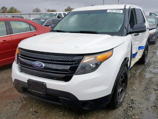 1FM5K8AR5DGB78975 - 2013 FORD EXPLORER P WHITE photo 2