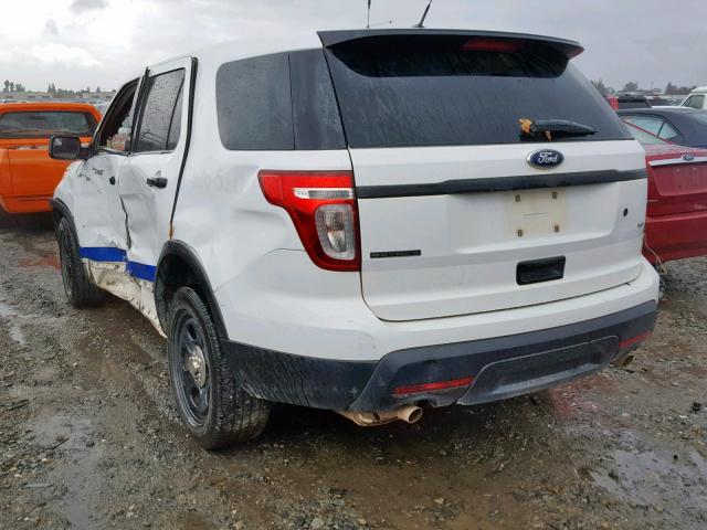 1FM5K8AR5DGB78975 - 2013 FORD EXPLORER P WHITE photo 3