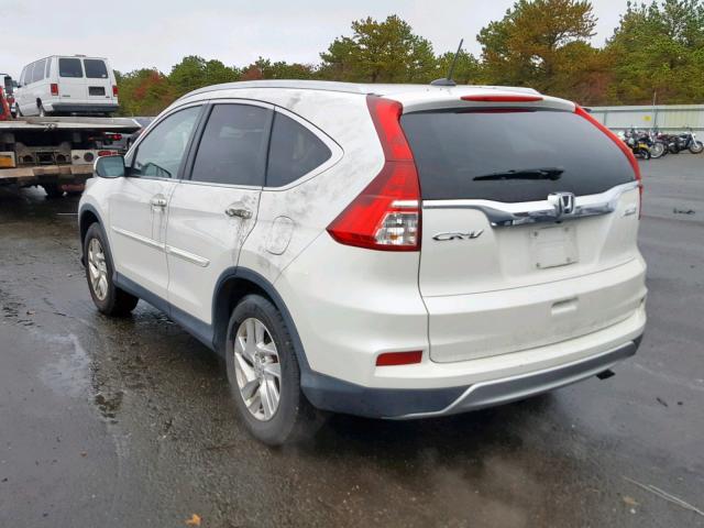 5J6RM4H78FL013584 - 2015 HONDA CR-V EXL WHITE photo 3