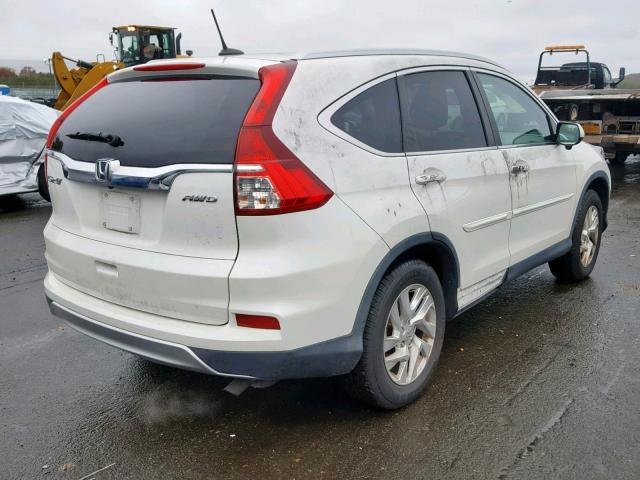 5J6RM4H78FL013584 - 2015 HONDA CR-V EXL WHITE photo 4