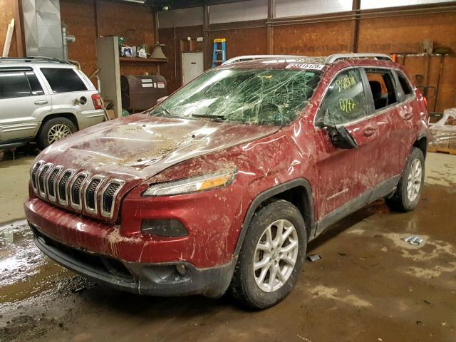 1C4PJMCB3HW615005 - 2017 JEEP CHEROKEE L RED photo 2