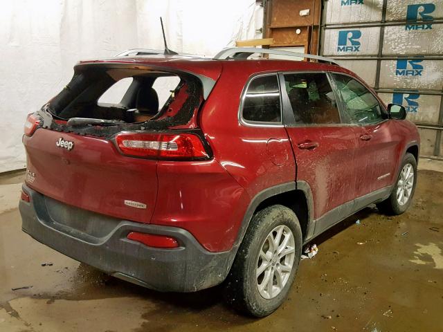 1C4PJMCB3HW615005 - 2017 JEEP CHEROKEE L RED photo 4