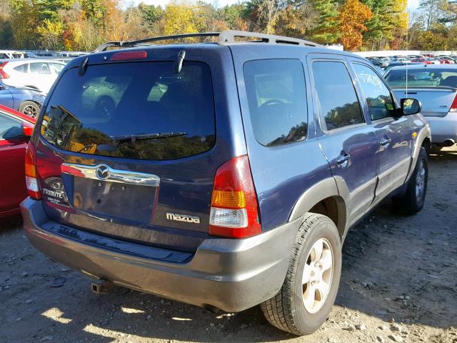 4F2CZ94144KM07436 - 2004 MAZDA TRIBUTE LX BLUE photo 4