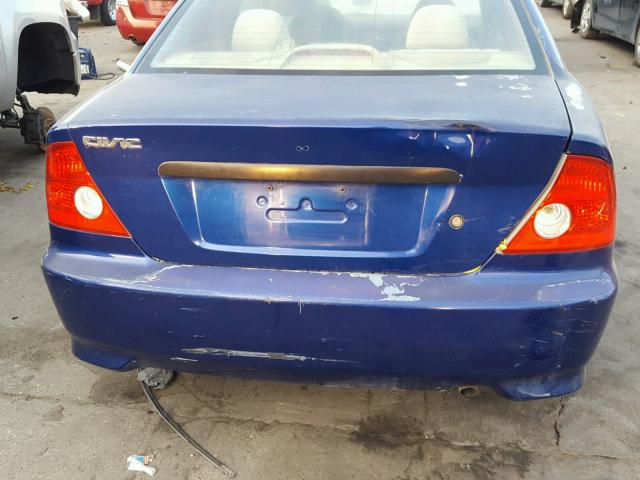 1HGEM21195L040985 - 2005 HONDA CIVIC DX V BLUE photo 9