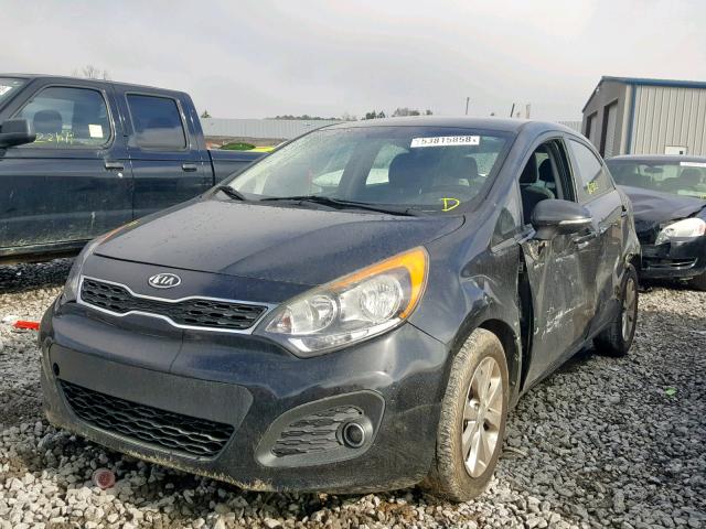 KNADN5A32D6118950 - 2013 KIA RIO EX BLACK photo 2