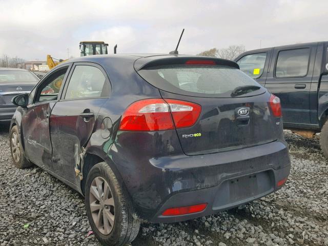 KNADN5A32D6118950 - 2013 KIA RIO EX BLACK photo 3