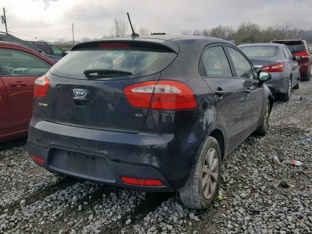 KNADN5A32D6118950 - 2013 KIA RIO EX BLACK photo 4