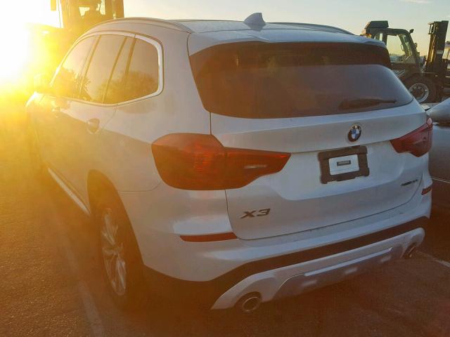 5UXTR7C59KLE94123 - 2019 BMW X3 SDRIVE3 WHITE photo 3