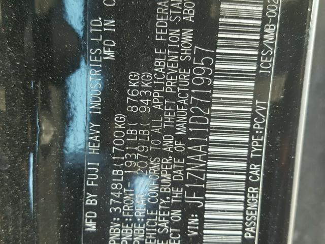 JF1ZNAA11D2719957 - 2013 TOYOTA SCION FR-S BLACK photo 10