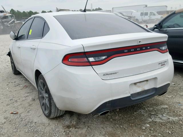 1C3CDFBB8ED741942 - 2014 DODGE DART SXT WHITE photo 3