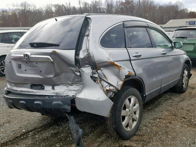 5J6RE487X8L008239 - 2008 HONDA CR-V EXL SILVER photo 4