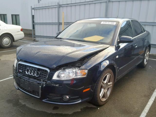 WAUAF78E58A051850 - 2008 AUDI A4 2.0T BLUE photo 2