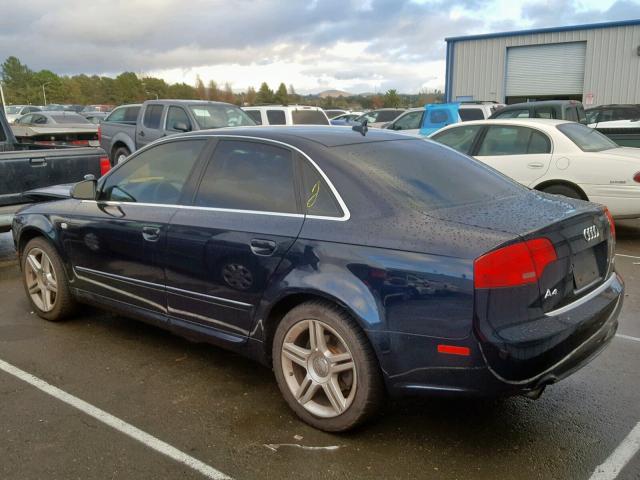 WAUAF78E58A051850 - 2008 AUDI A4 2.0T BLUE photo 3