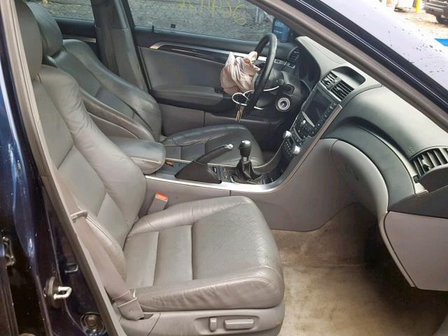 19UUA65575A000408 - 2005 ACURA TL BLUE photo 5