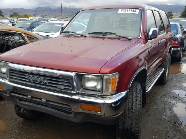 JT3VN39W1L0002347 - 1990 TOYOTA 4RUNNER VN RED photo 2