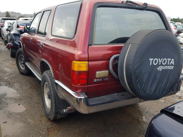 JT3VN39W1L0002347 - 1990 TOYOTA 4RUNNER VN RED photo 3