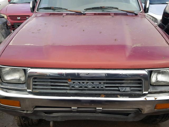 JT3VN39W1L0002347 - 1990 TOYOTA 4RUNNER VN RED photo 7