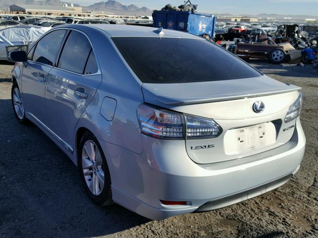 JTHBB1BA8A2026252 - 2010 LEXUS HS 250H SILVER photo 3