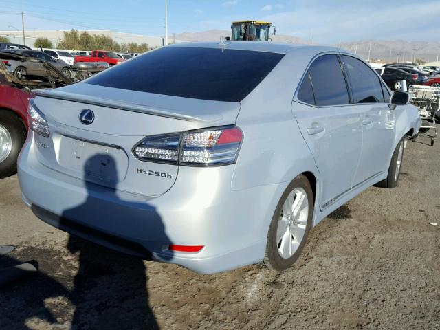 JTHBB1BA8A2026252 - 2010 LEXUS HS 250H SILVER photo 4