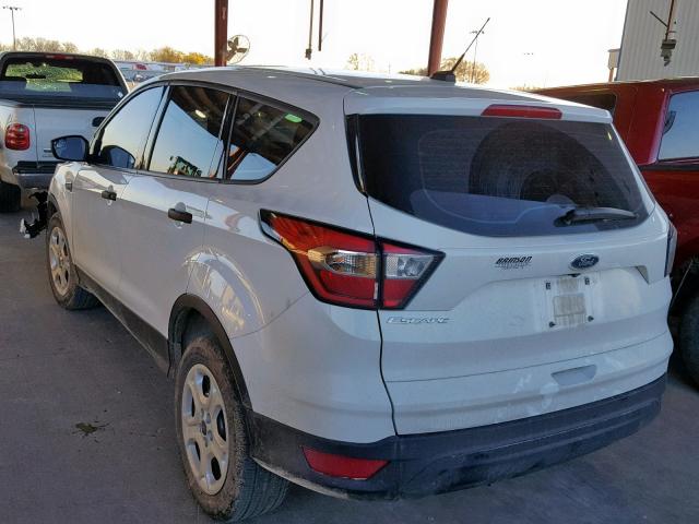 1FMCU0F74JUA09506 - 2018 FORD ESCAPE S WHITE photo 3