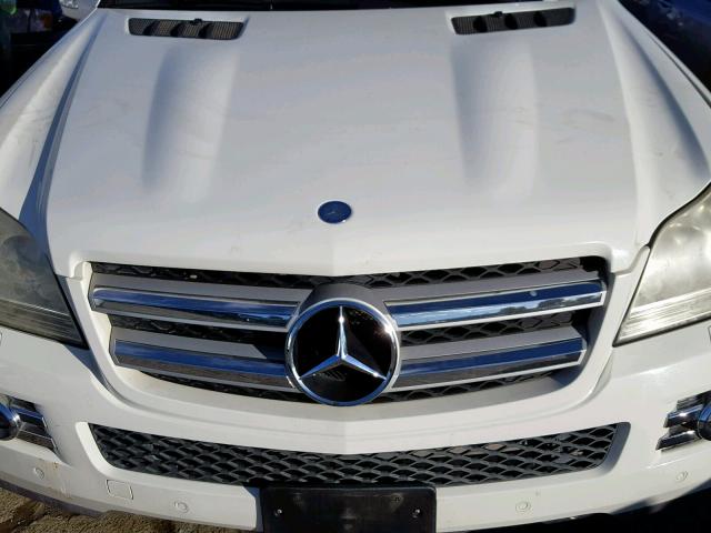 4JGBF71E17A130752 - 2007 MERCEDES-BENZ GL 450 4MA WHITE photo 7