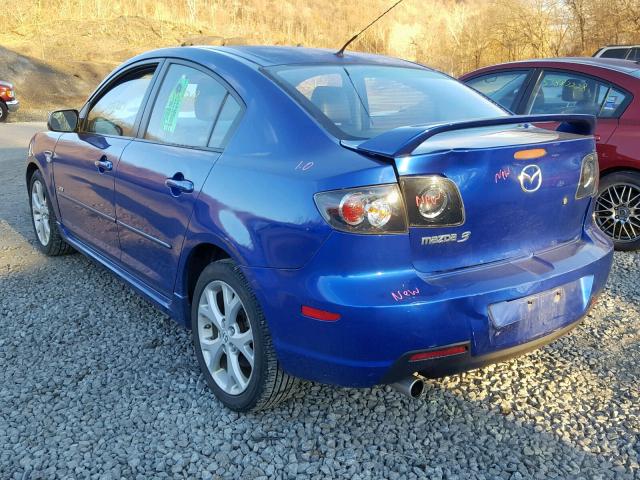 JM1BK324781863744 - 2008 MAZDA 3 S BLUE photo 3