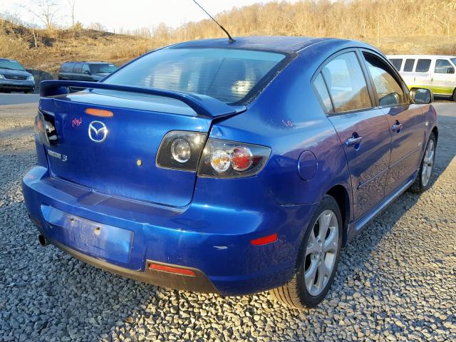 JM1BK324781863744 - 2008 MAZDA 3 S BLUE photo 4