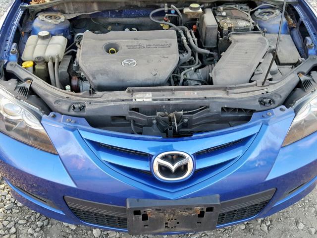 JM1BK324781863744 - 2008 MAZDA 3 S BLUE photo 7