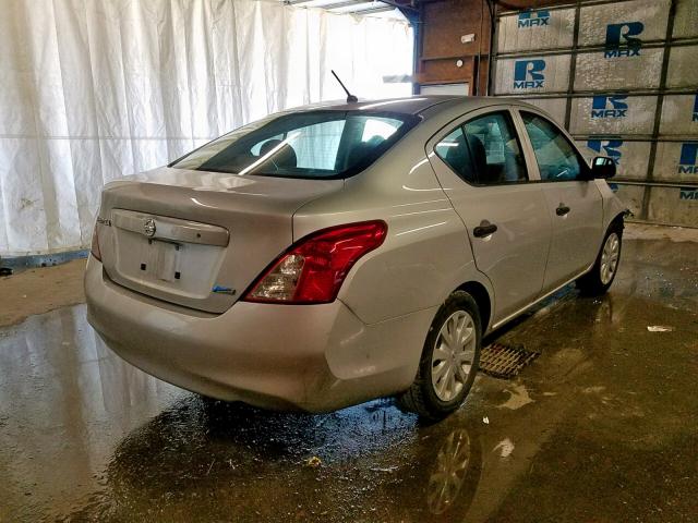 3N1CN7AP1DL872928 - 2013 NISSAN VERSA S SILVER photo 4