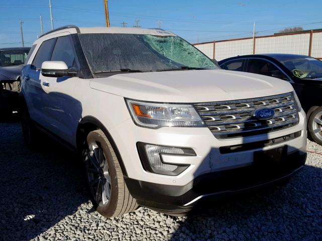 1FM5K7F88HGE36406 - 2017 FORD EXPLORER L WHITE photo 1