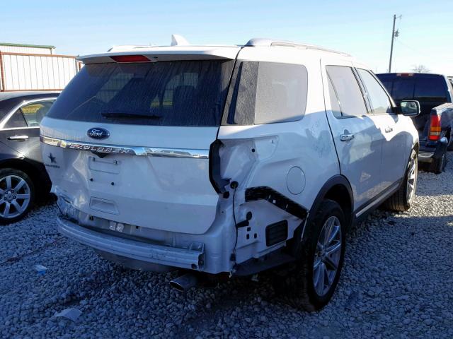 1FM5K7F88HGE36406 - 2017 FORD EXPLORER L WHITE photo 4