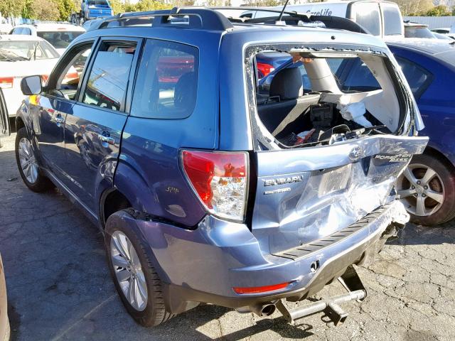 JF2SHAEC5CH413386 - 2012 SUBARU FORESTER L BLUE photo 3