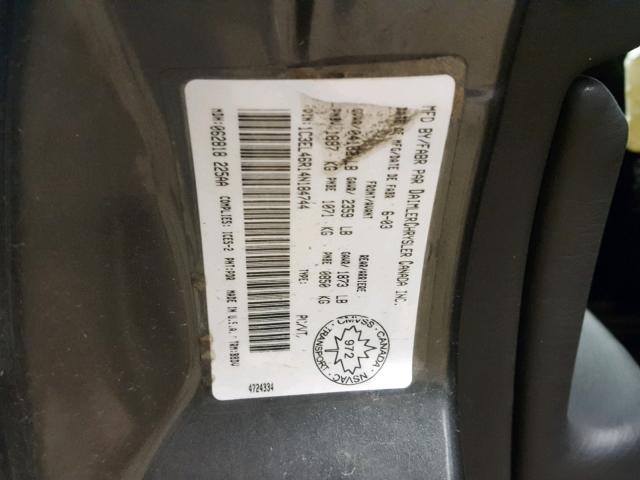 1C3EL46R14N184744 - 2004 CHRYSLER SEBRING LX GRAY photo 10