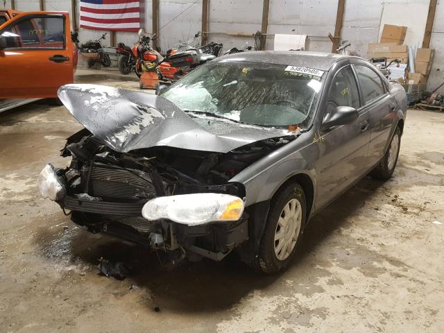 1C3EL46R14N184744 - 2004 CHRYSLER SEBRING LX GRAY photo 2